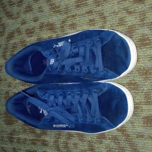 Blue puma shoes
